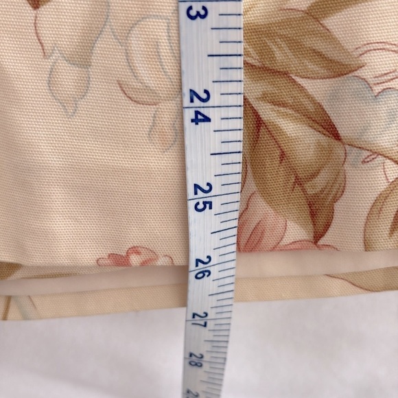 Talbots Floral Pastel Cream/Butter Yellow A-Line Skirt. Front Buttons. Size 14. - Picture 10 of 10